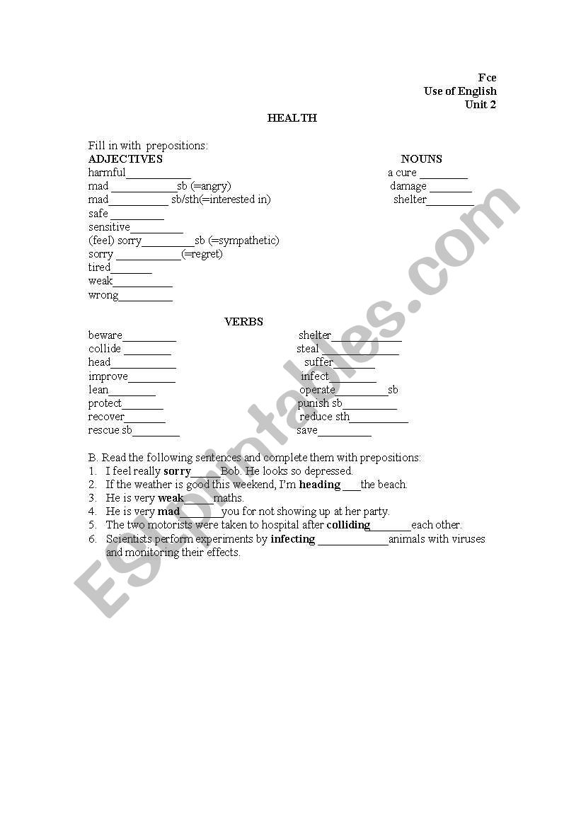 Vocabulary quiz worksheet