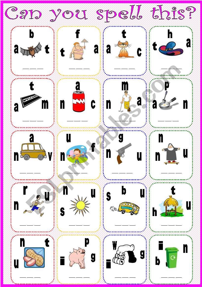 Can you spell this? worksheet