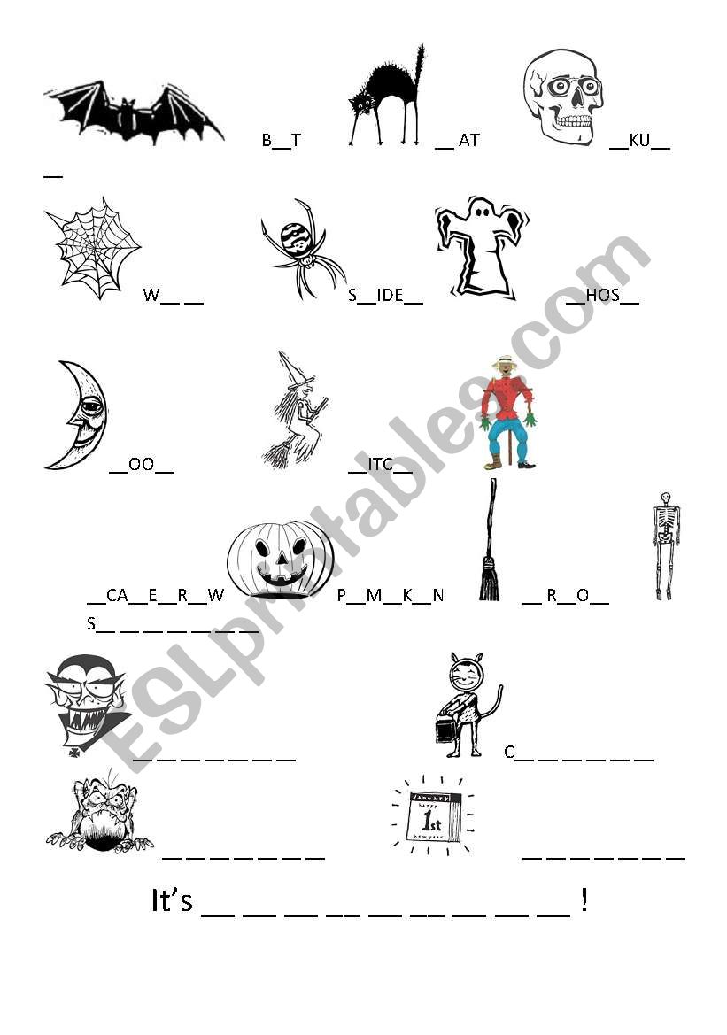 English worksheets: Halloween worksheet