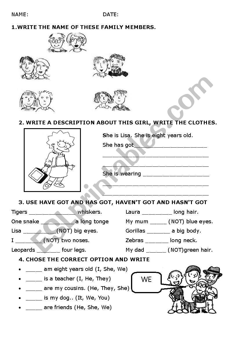 Test 3rd Grade ESL Worksheet By Maitechu121