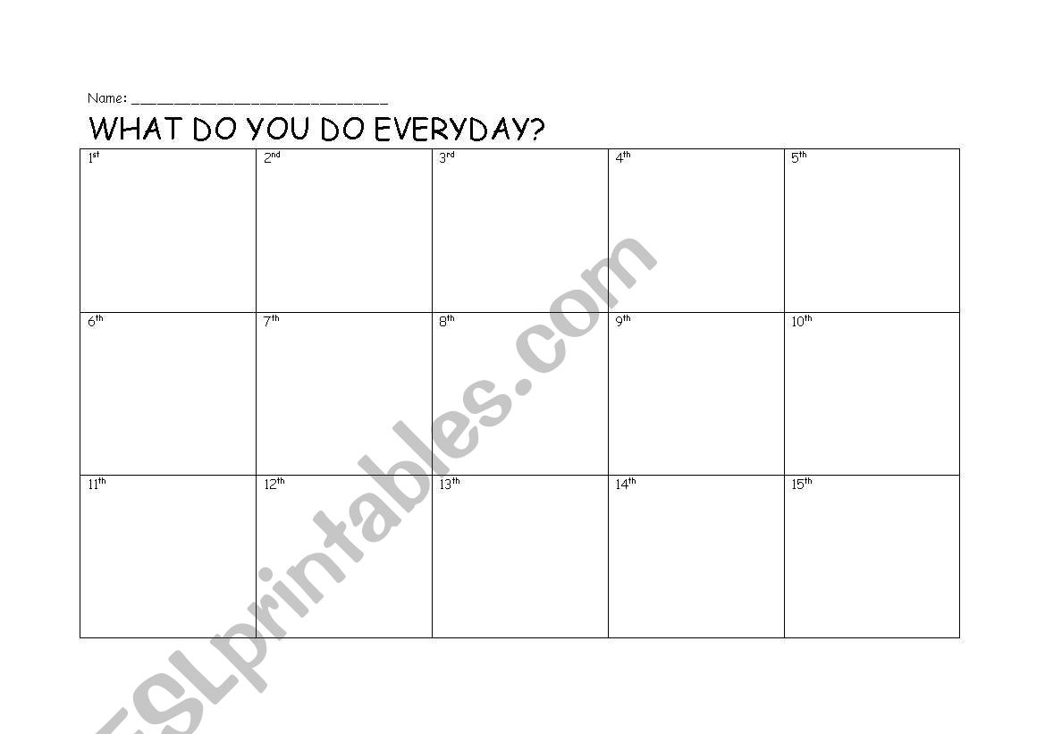 Daily routines worksheet worksheet
