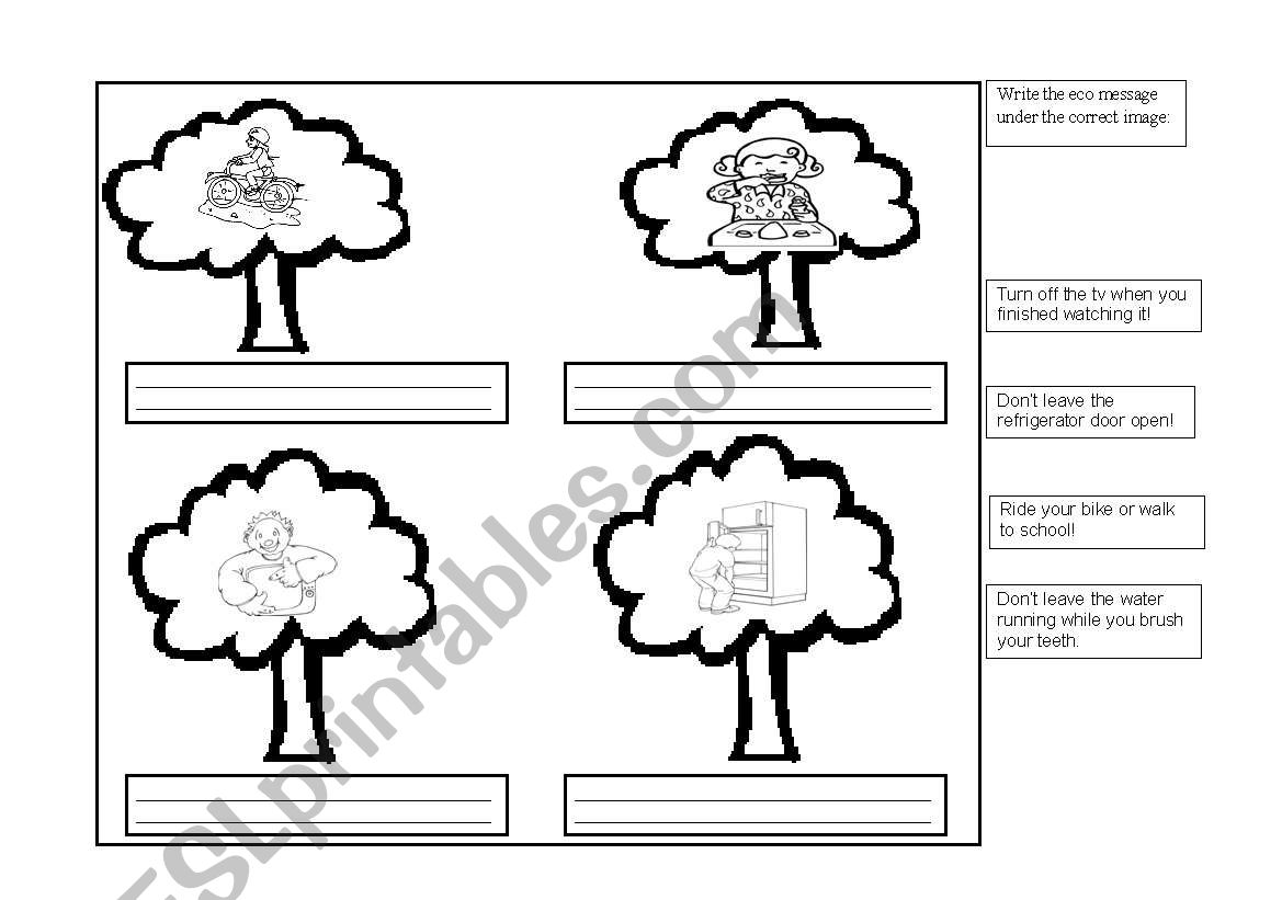 Eco messages worksheet