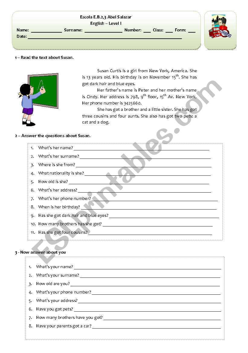 revison worksheet worksheet