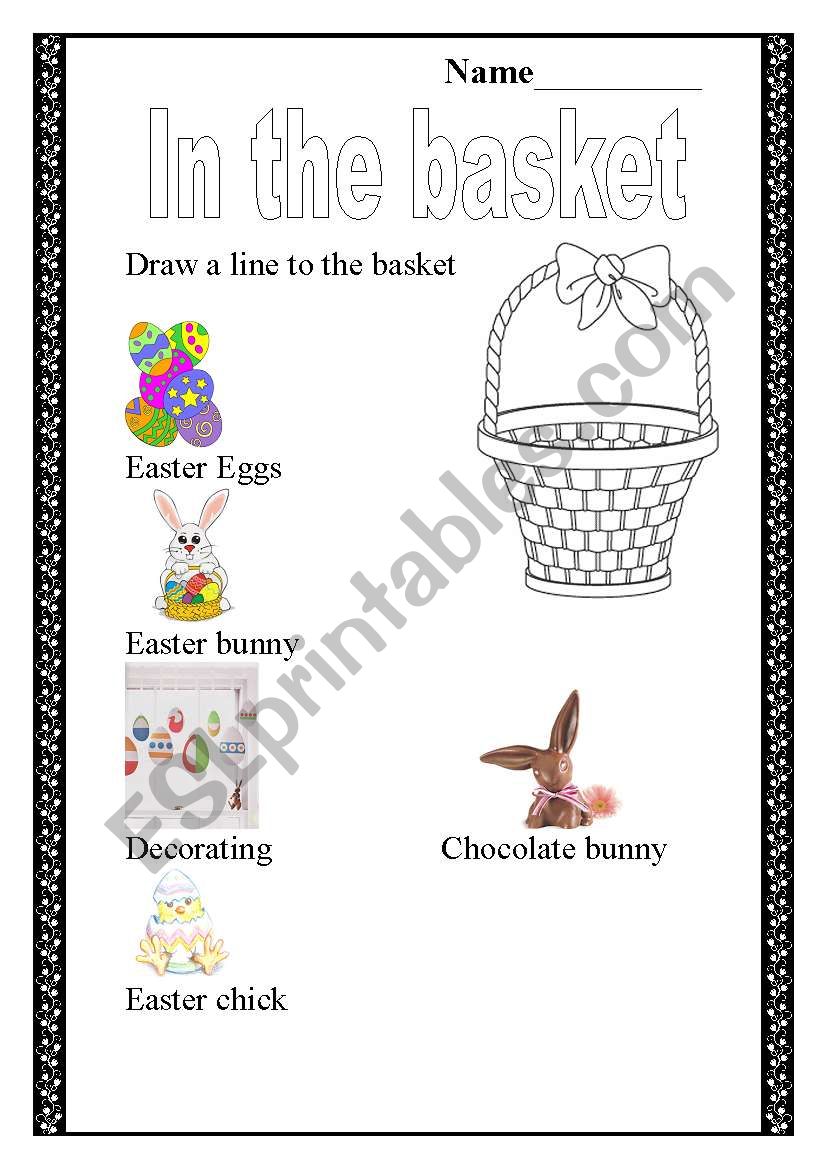 Easter basket worksheet