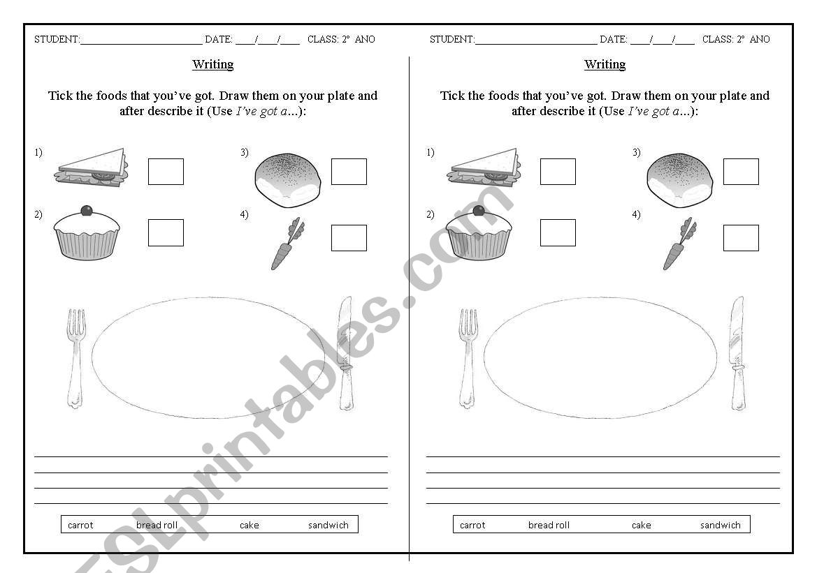 English Worksheets Writing