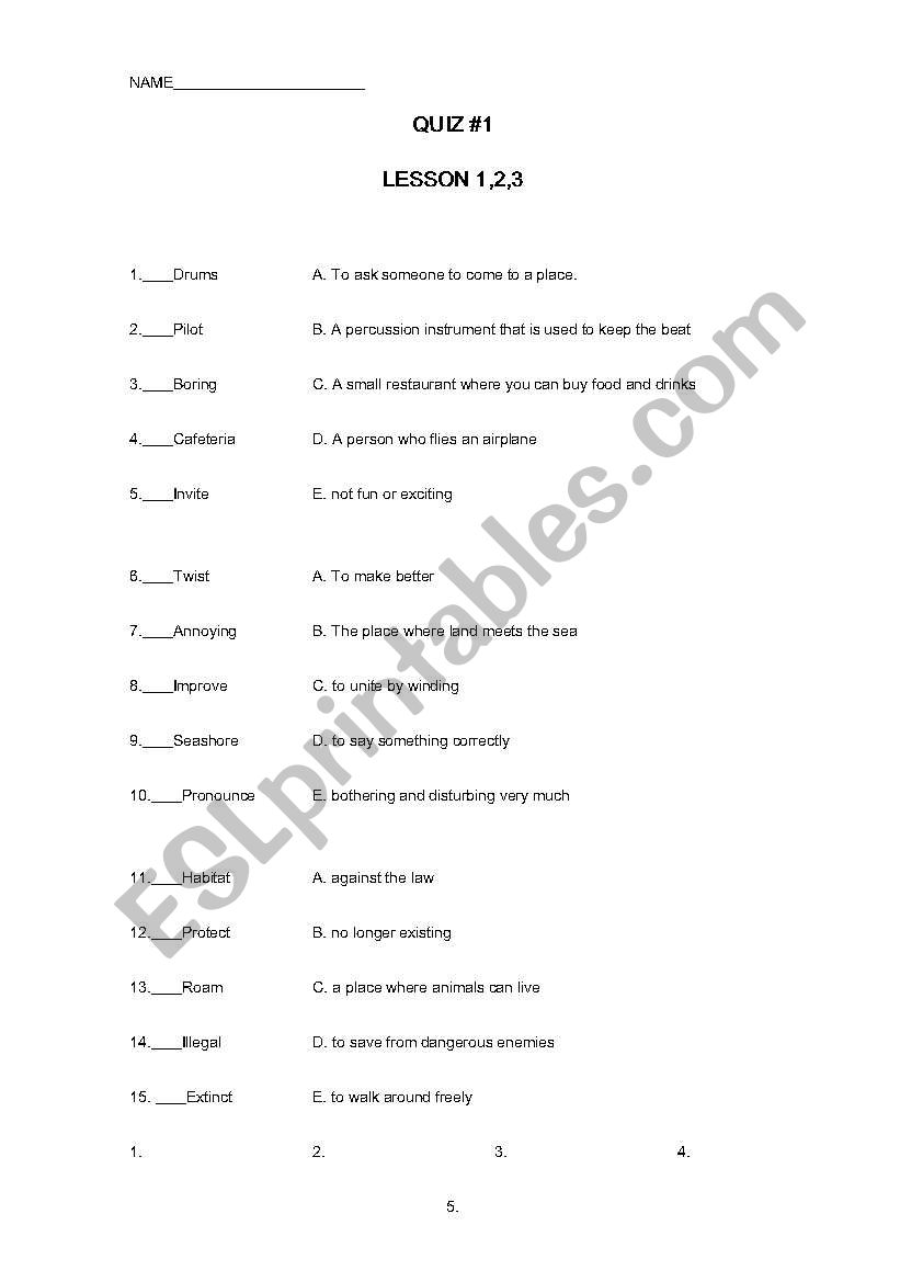 Connecting with Words worksheet