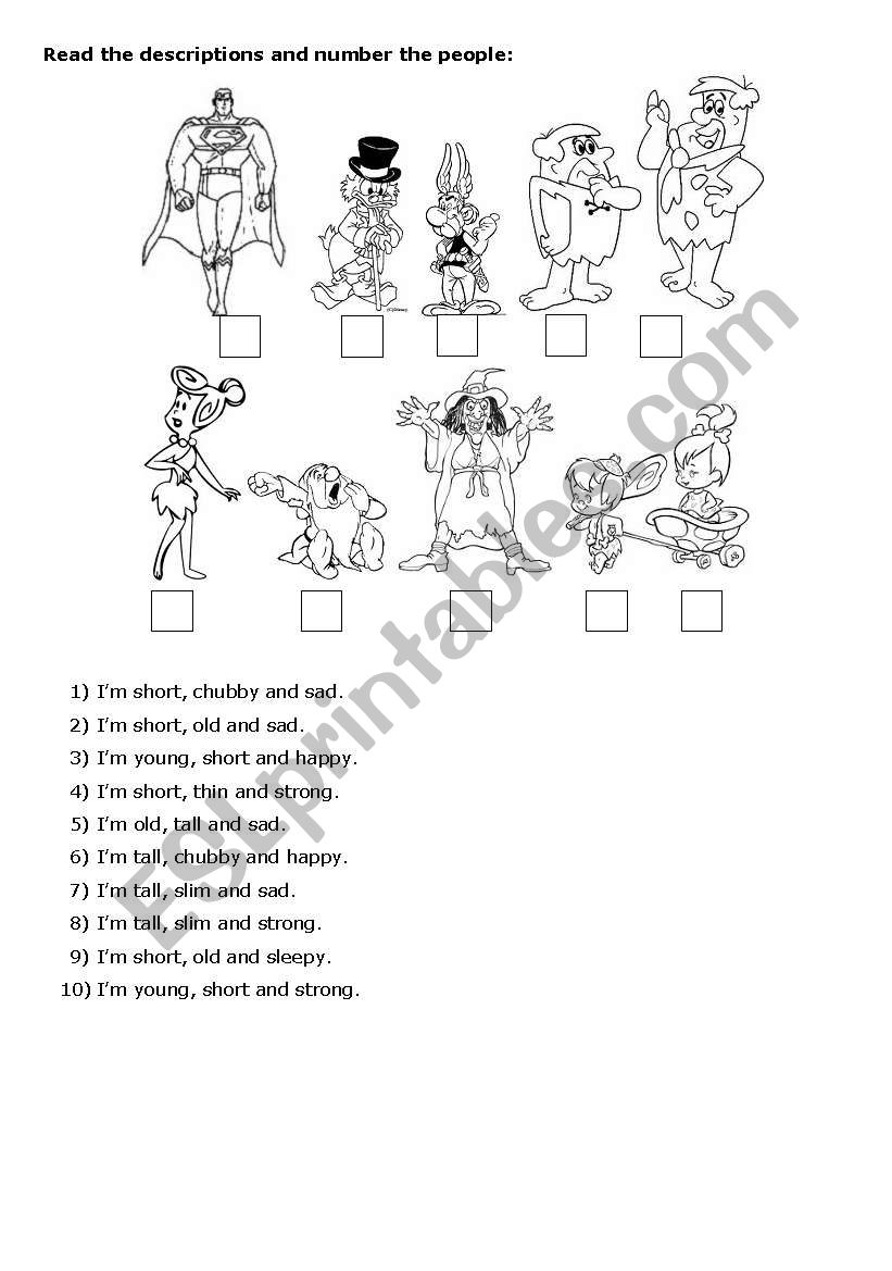 Describing People worksheet