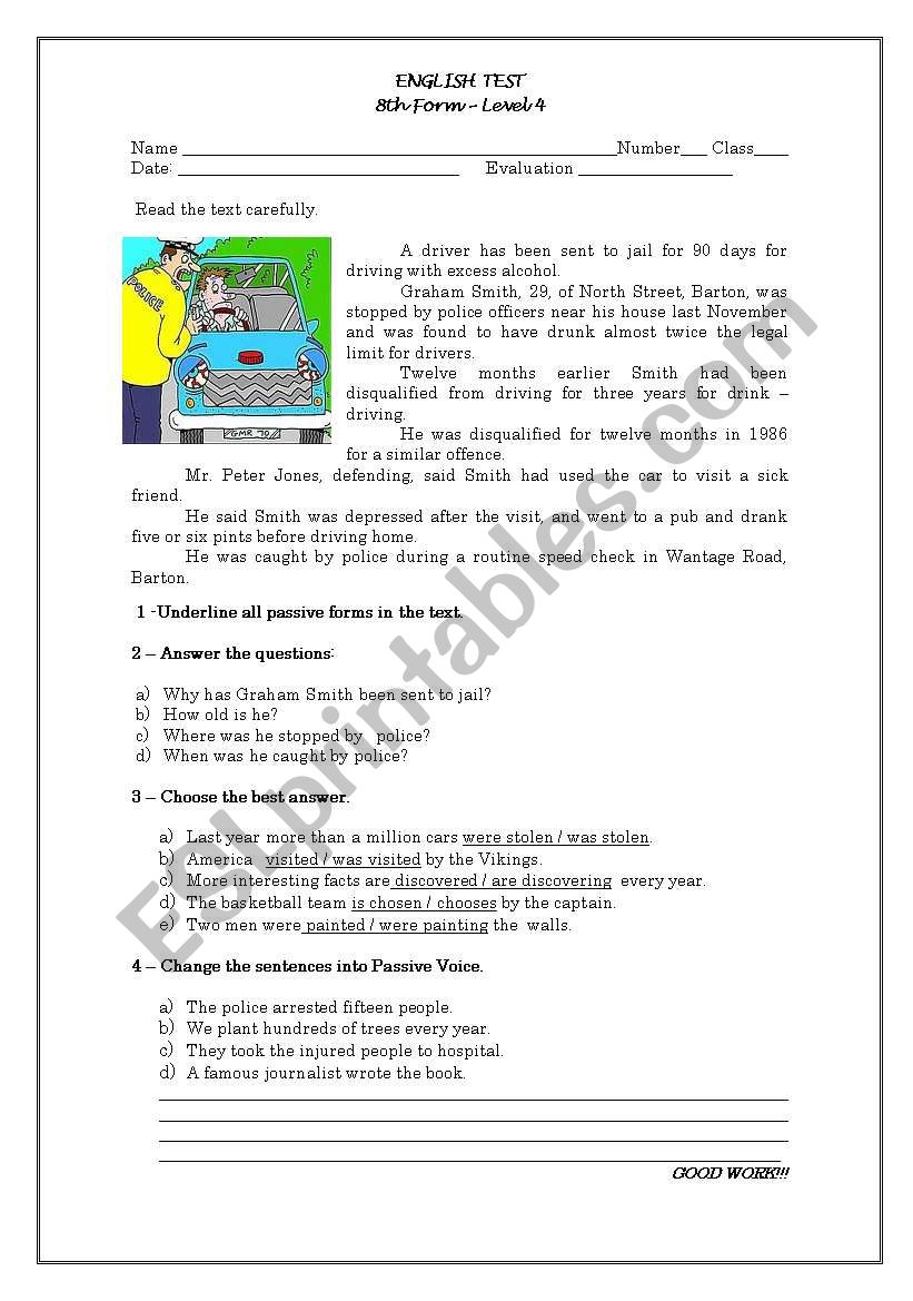 Passive Voice worksheet