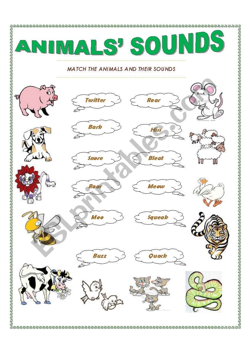 animals´ sounds - ESL worksheet by trisnagt