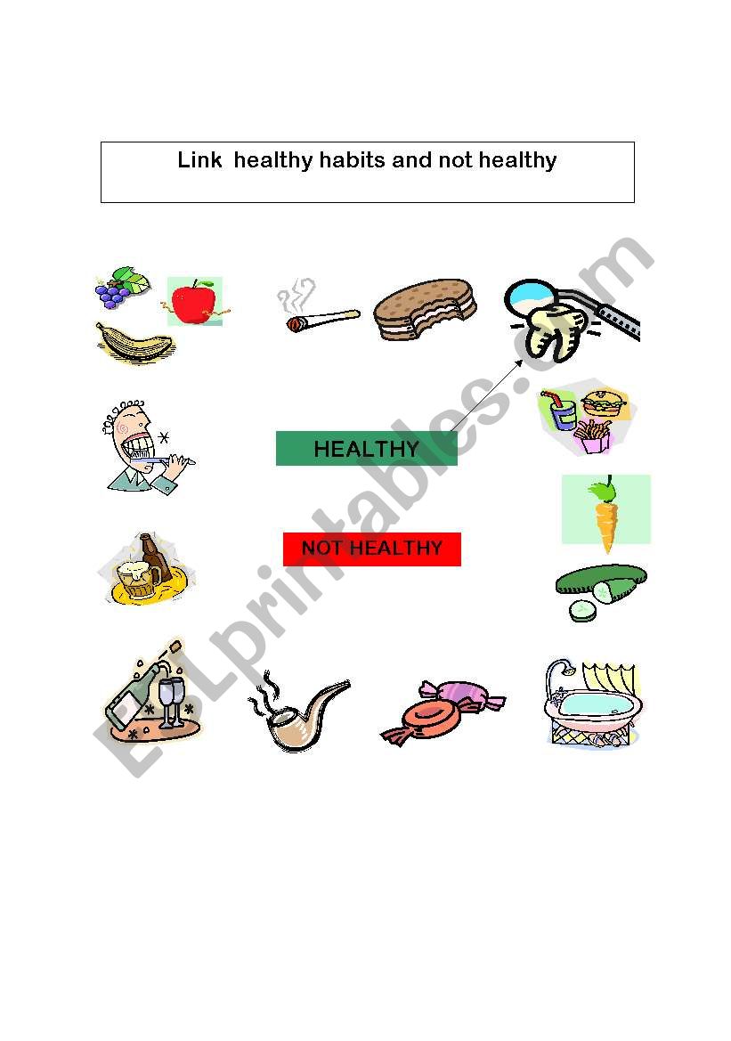 HEALTHY OR NOT HEALTHY worksheet