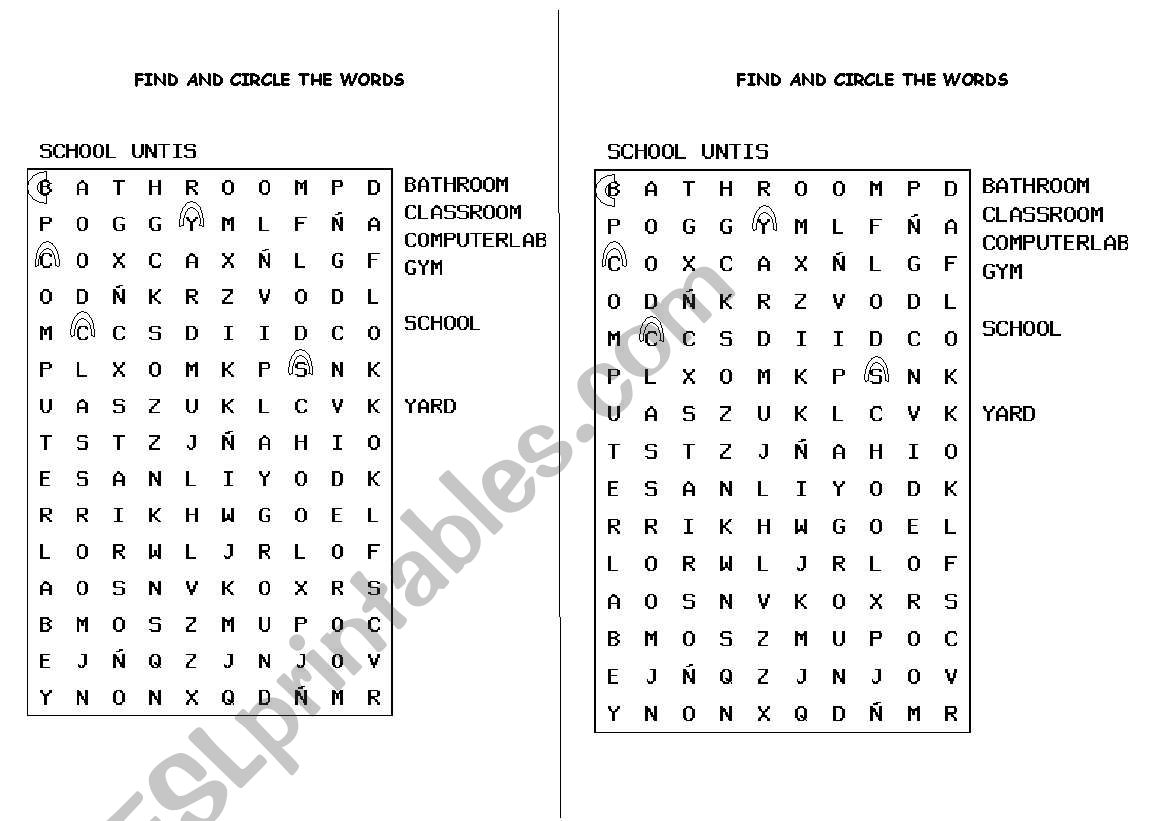 school units worksheet