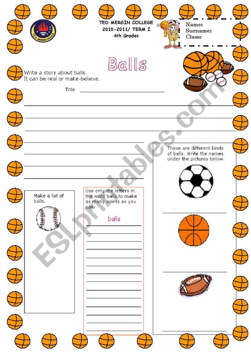 basketball writing worksheet