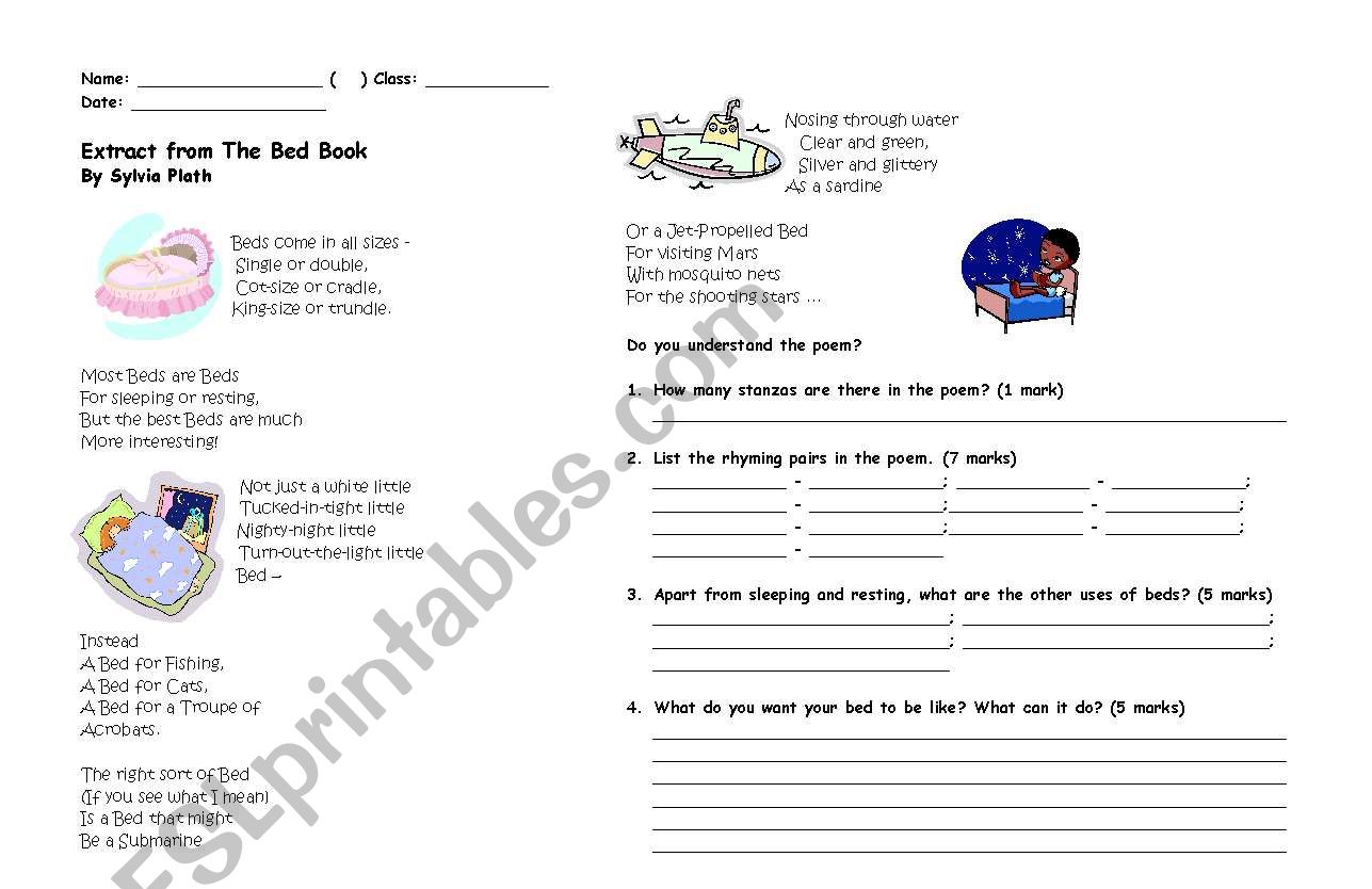 Poem worksheet