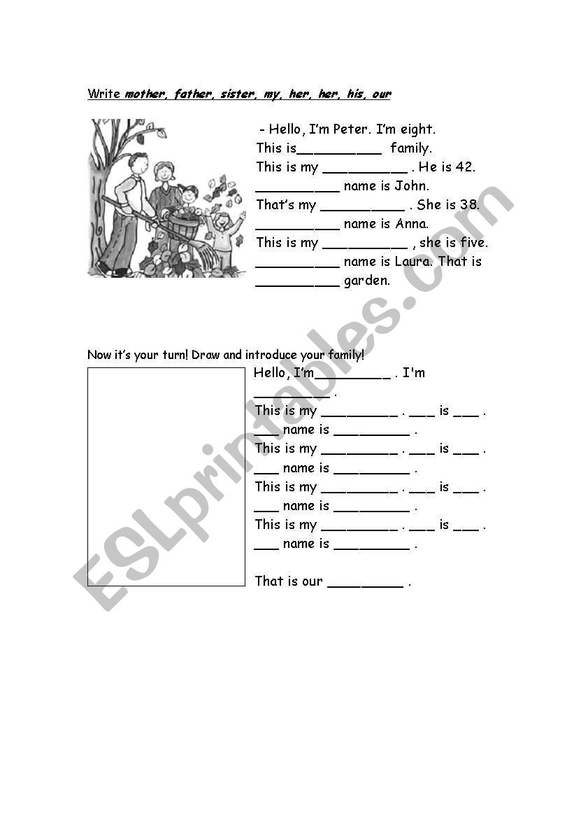 My family worksheet