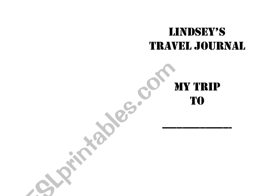travel journal template for 2nd grade