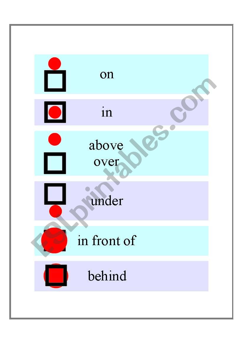 Prepositions worksheet