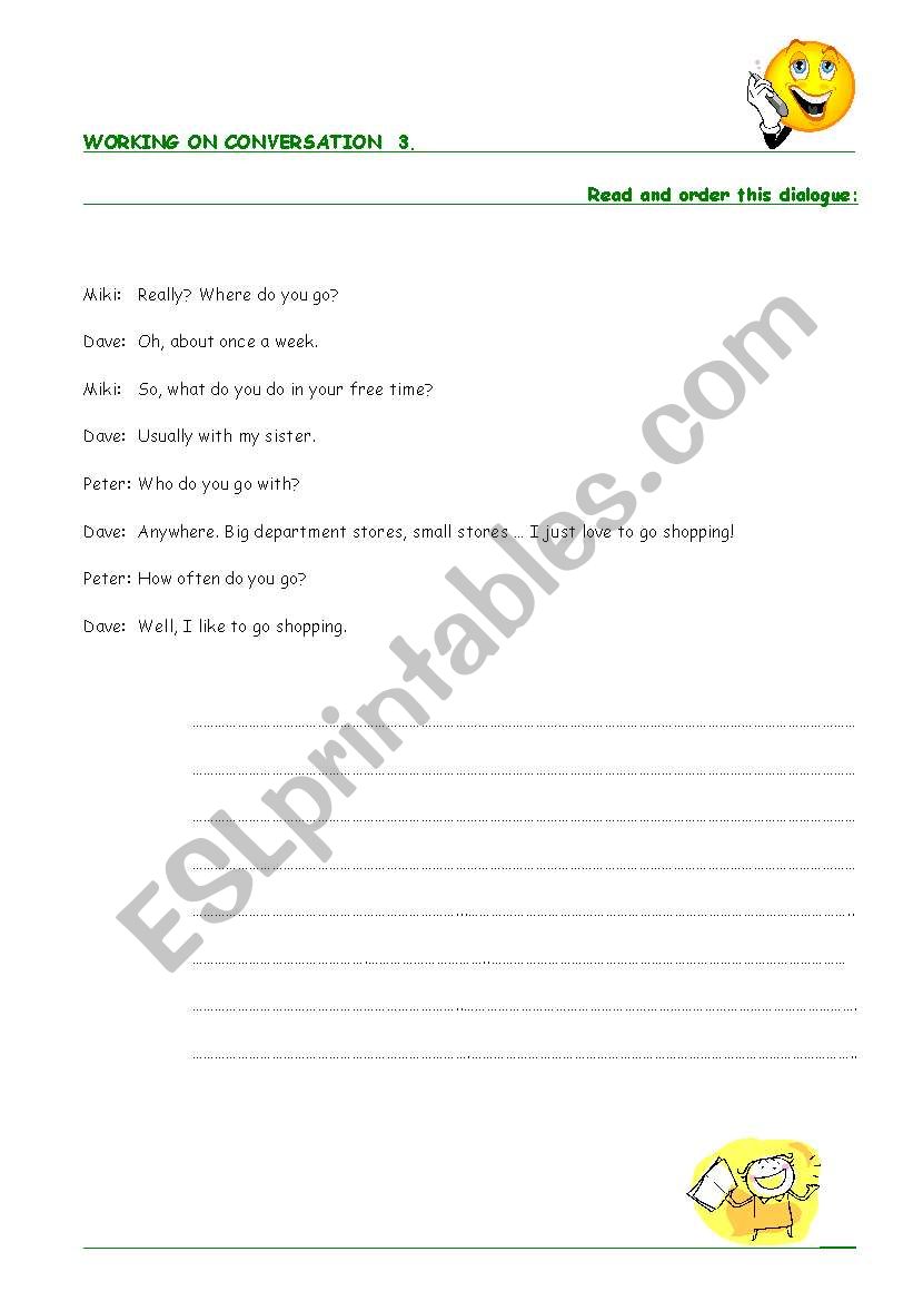 conversation 3 worksheet