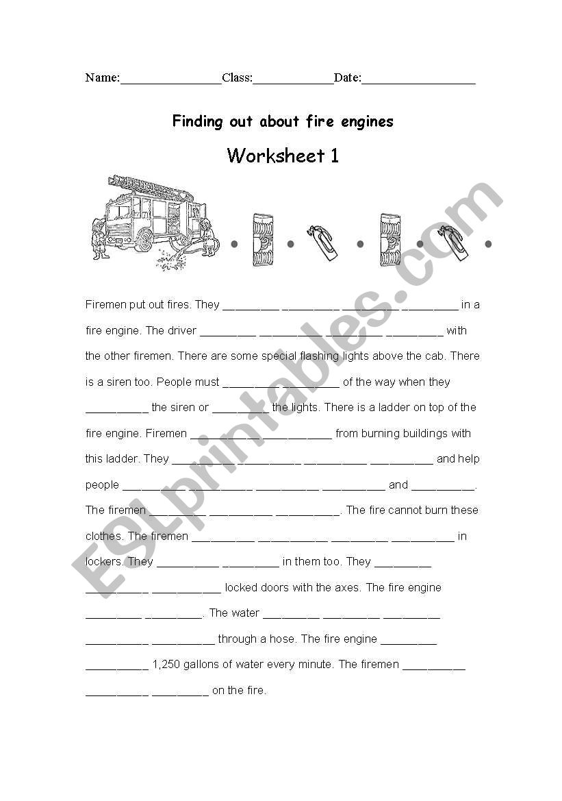 fire worksheet