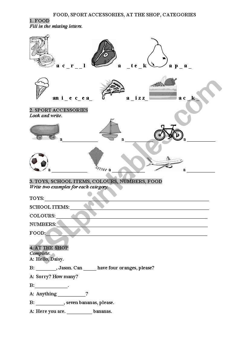 Revision worksheet