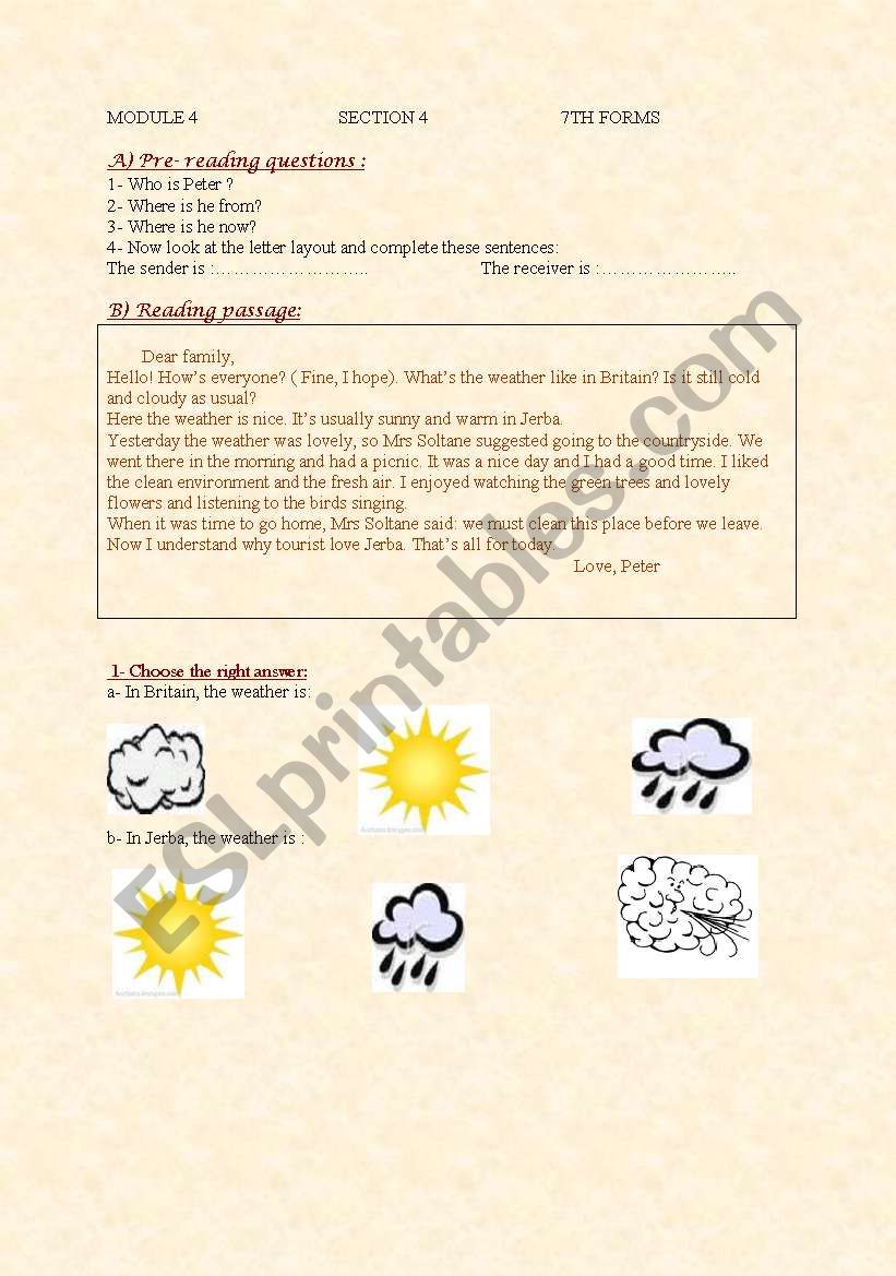 the weather worksheet