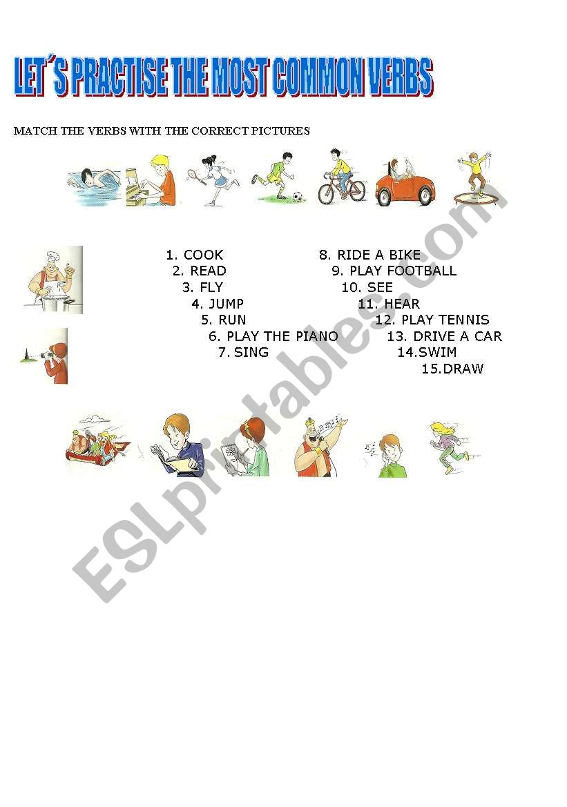 Verbs worksheet