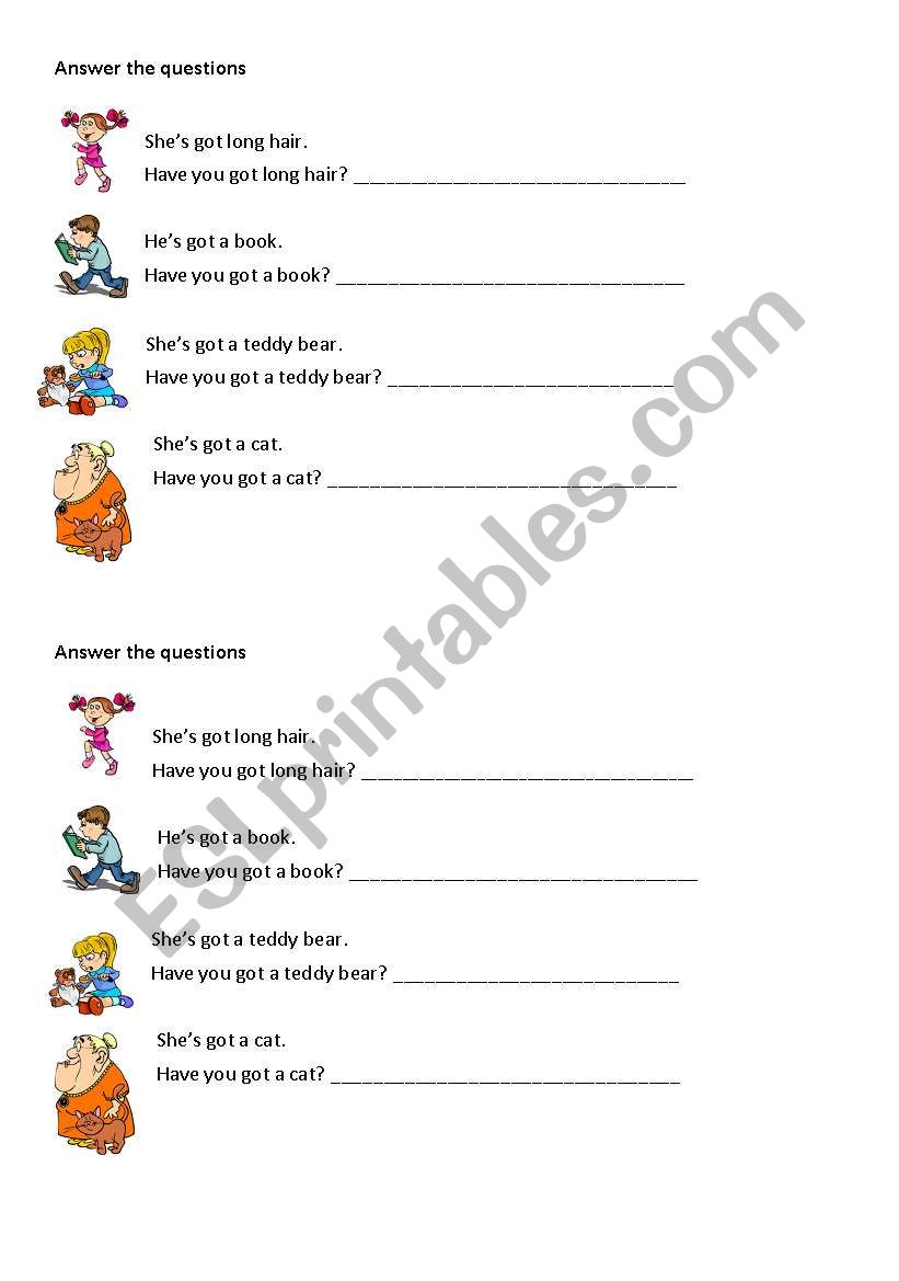 English worksheets: Yes, I have/No, I haven´t