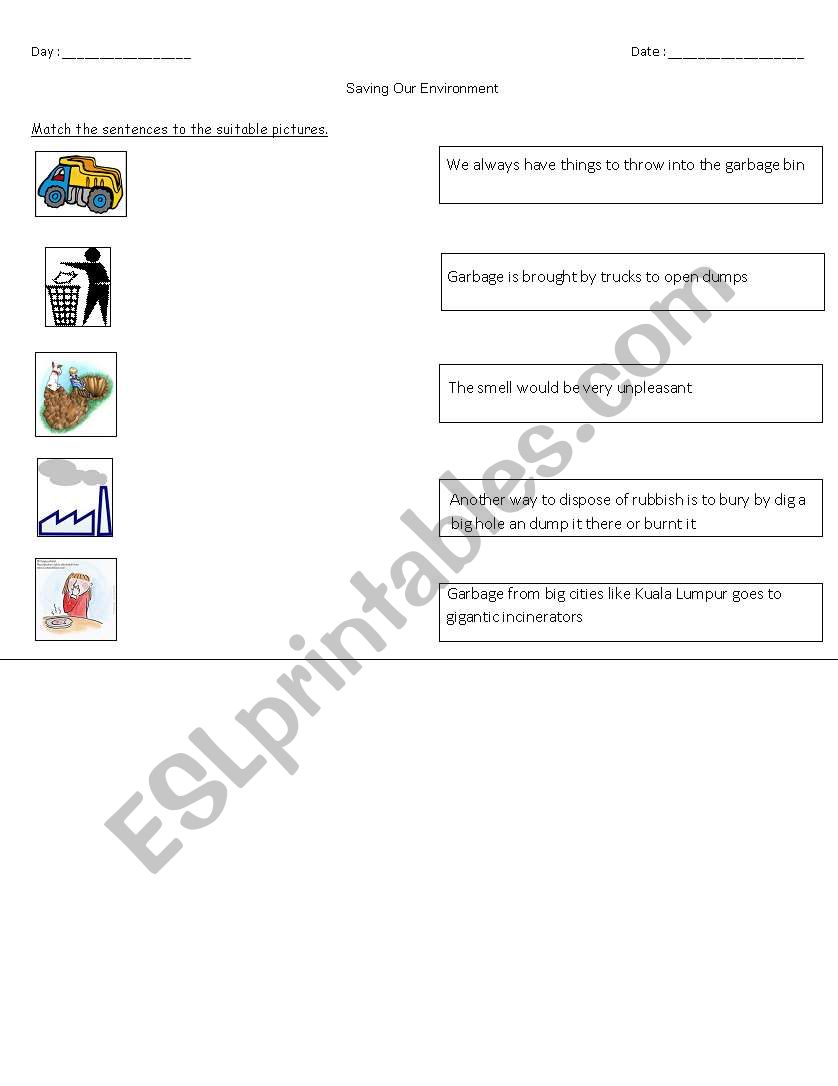 environment worksheet