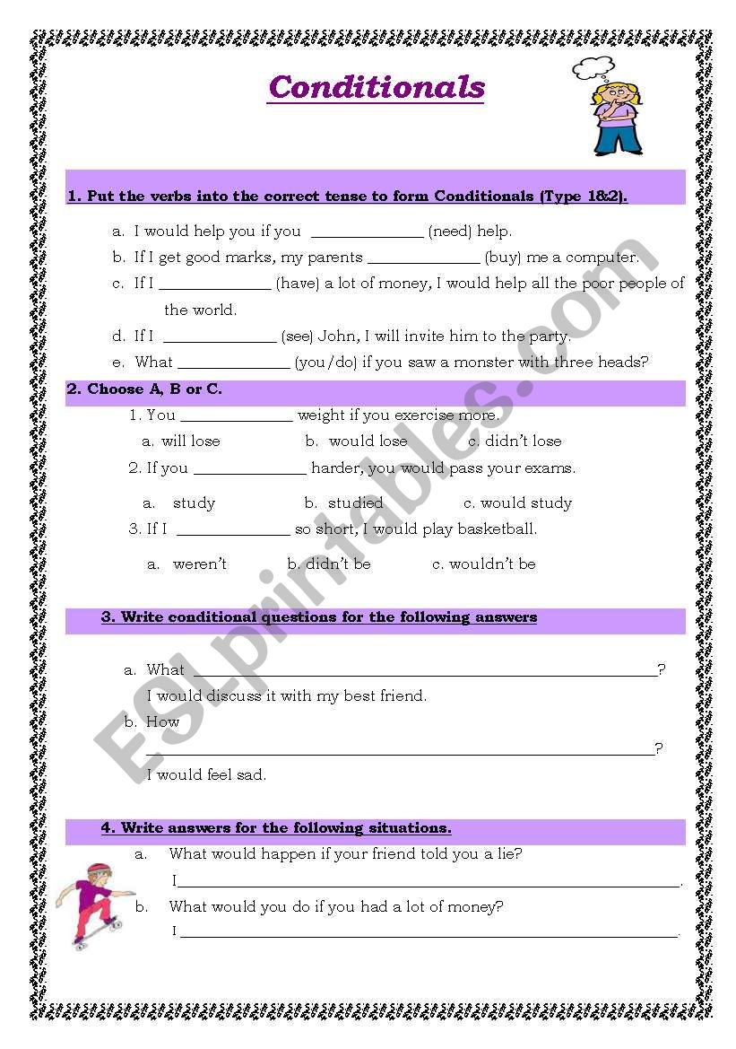 Conditional Statements Worksheet With Answers