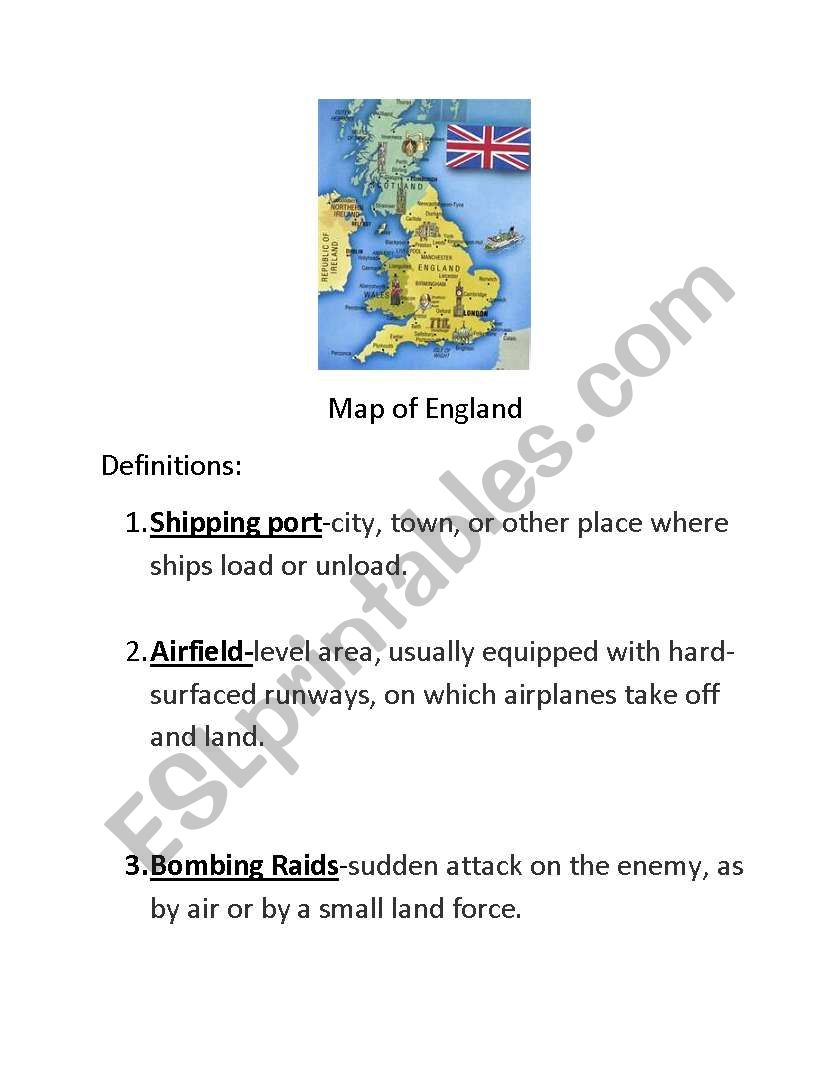 London Blitz part 2 worksheet