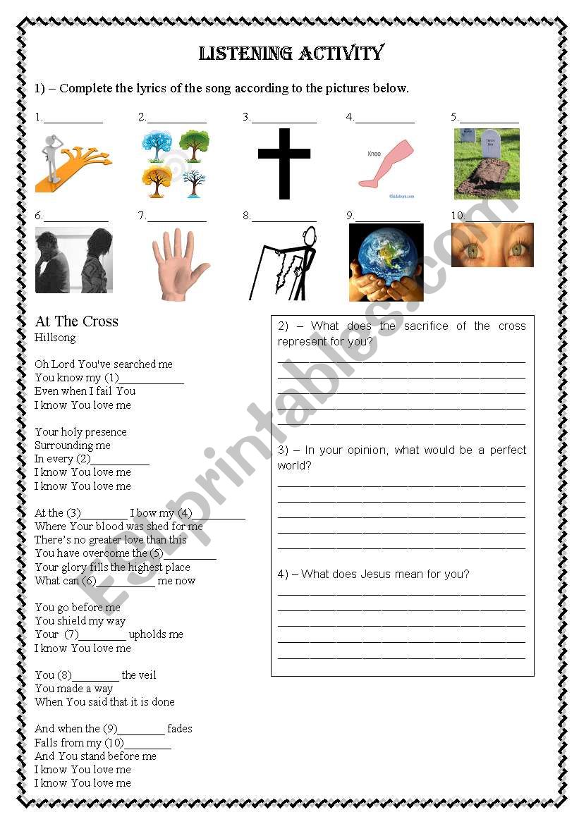 My Sacrifice - Creed - ESL worksheet by Mainly
