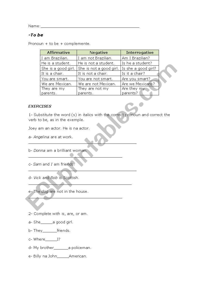 Verb tenses review worksheet