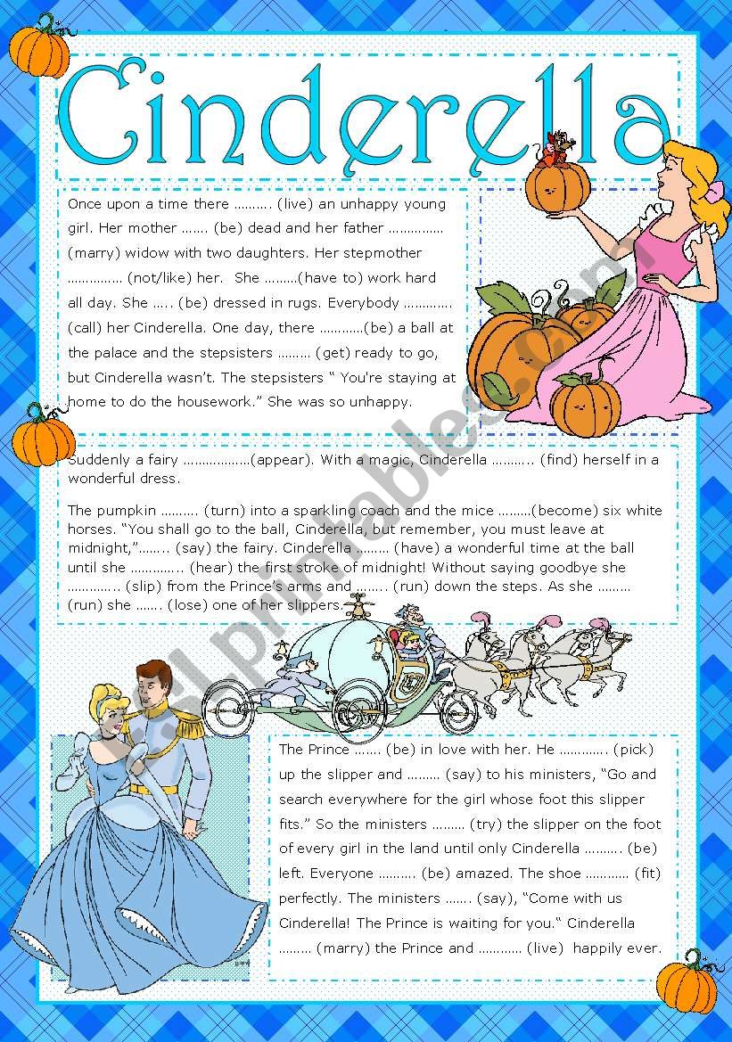 Cinderella Adjectives Worksheet