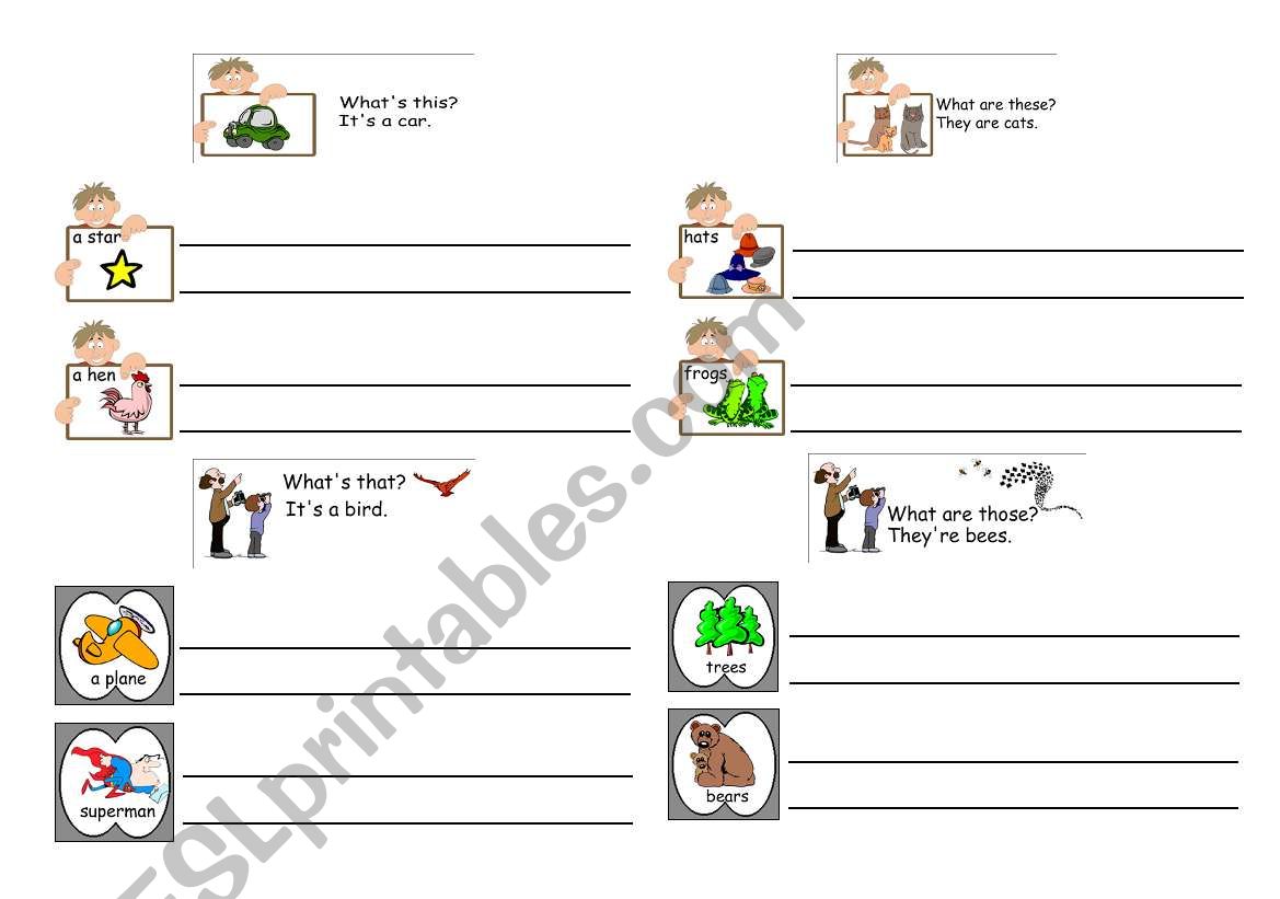 Demonstrative Pronouns - this, that, these, those