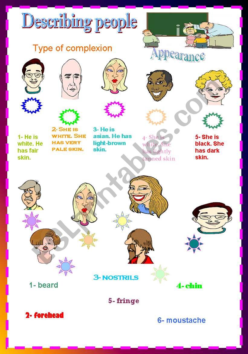 **Describing people** part02 worksheet