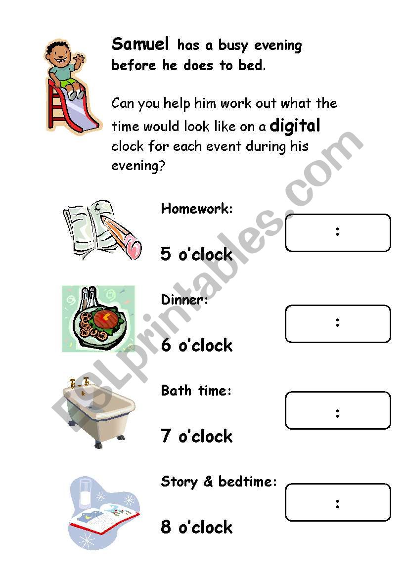 english worksheets oclock worksheet digital