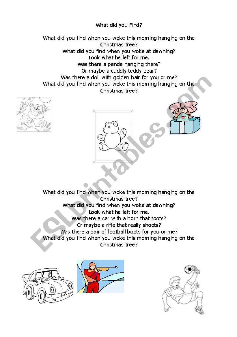 What did you find? worksheet