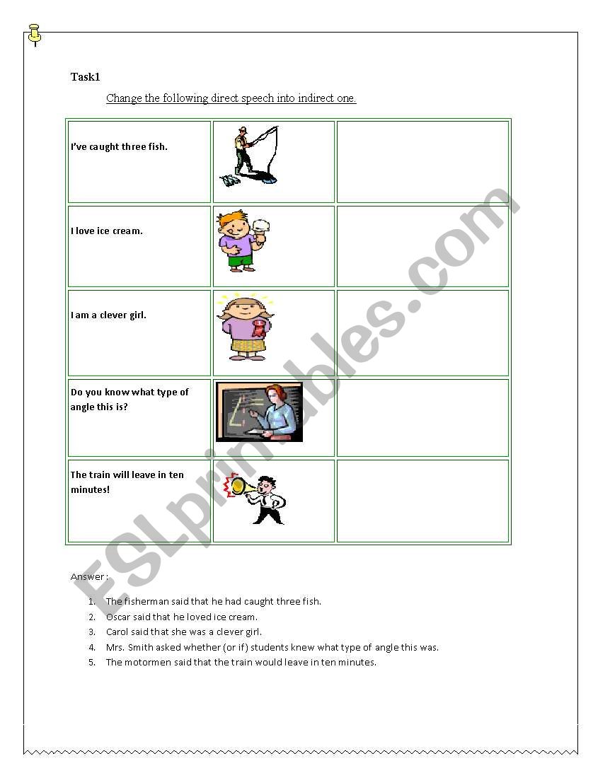 indirect quiz worksheet