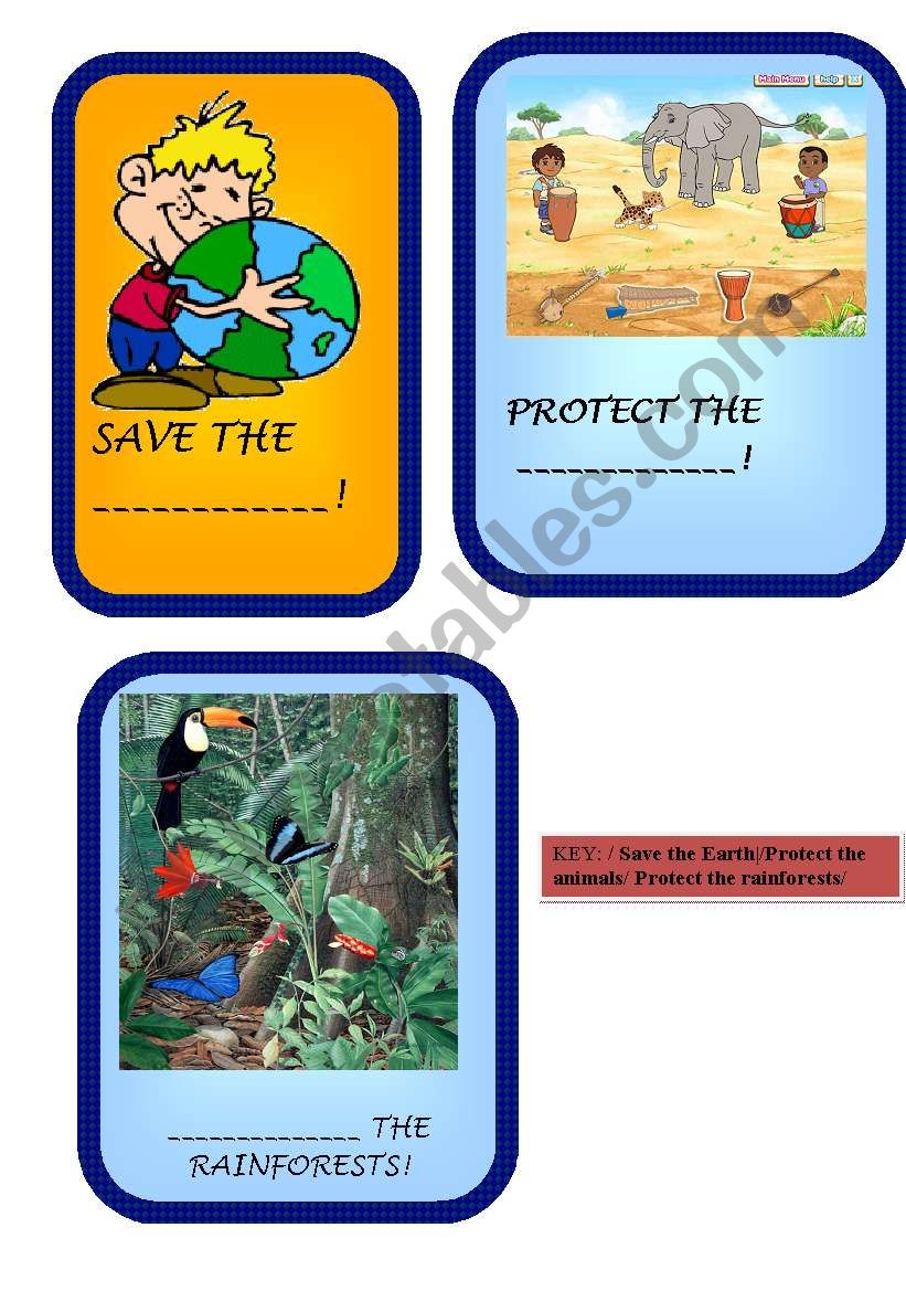 Environment Cards -2 worksheet