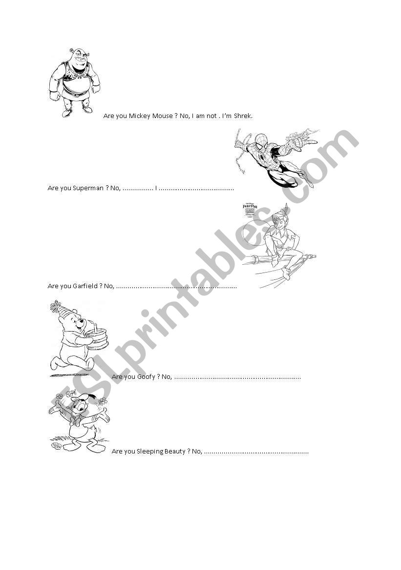 Are you Mickey Mouse  worksheet