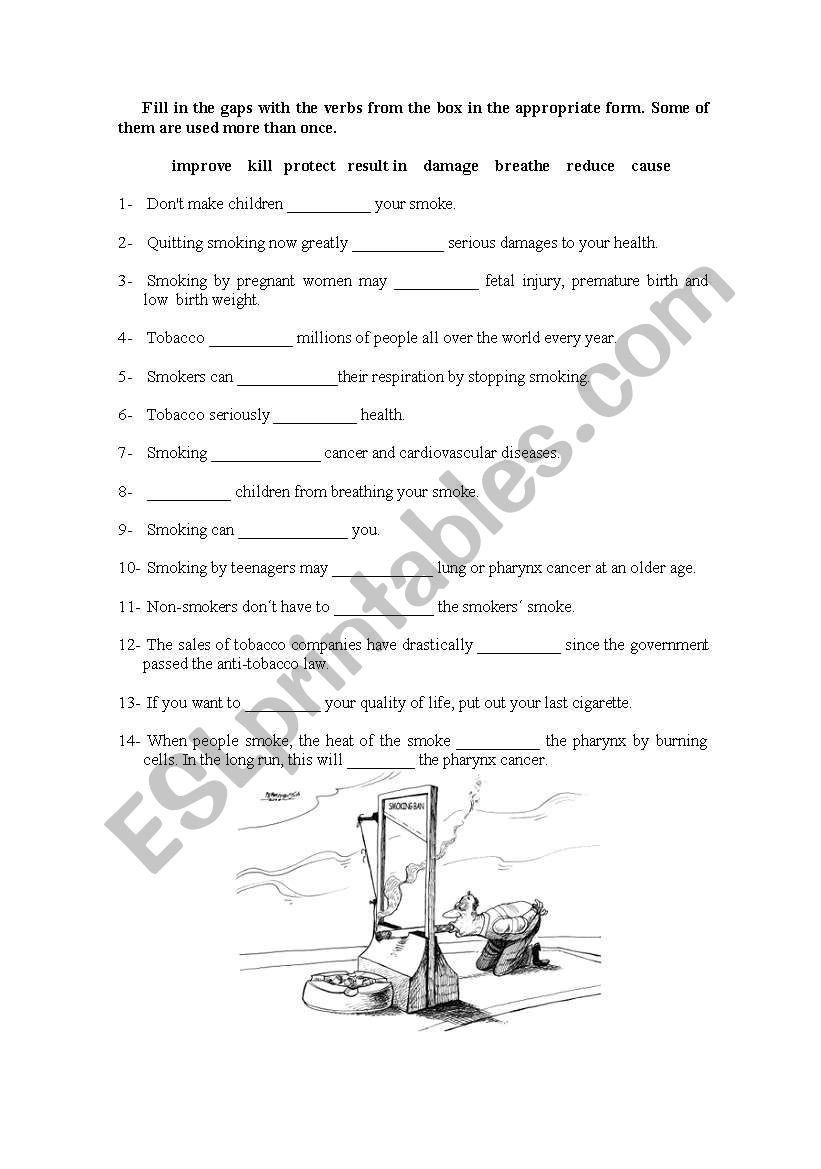 Smoking worksheet