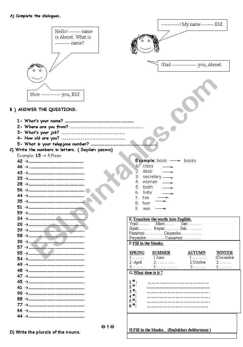 6th grade worksheet worksheet