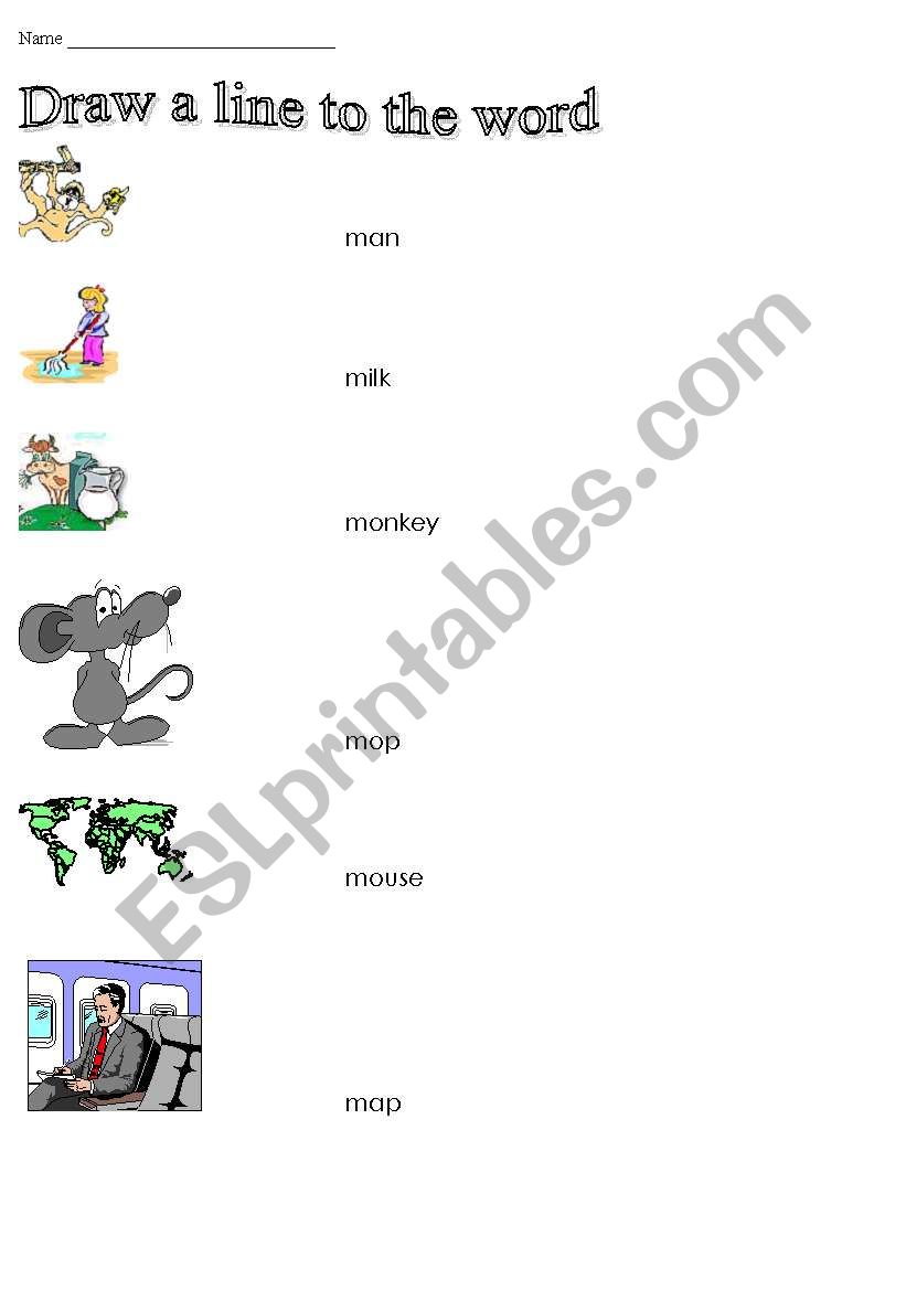 Begin M sound worksheet