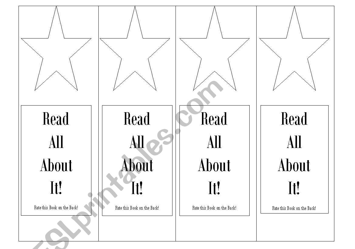 Bookmarks for Student Critics worksheet