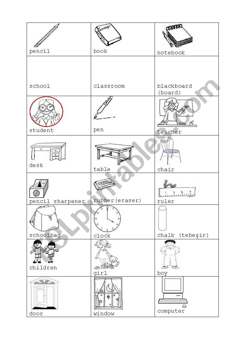 First clipart and coloring page for kids