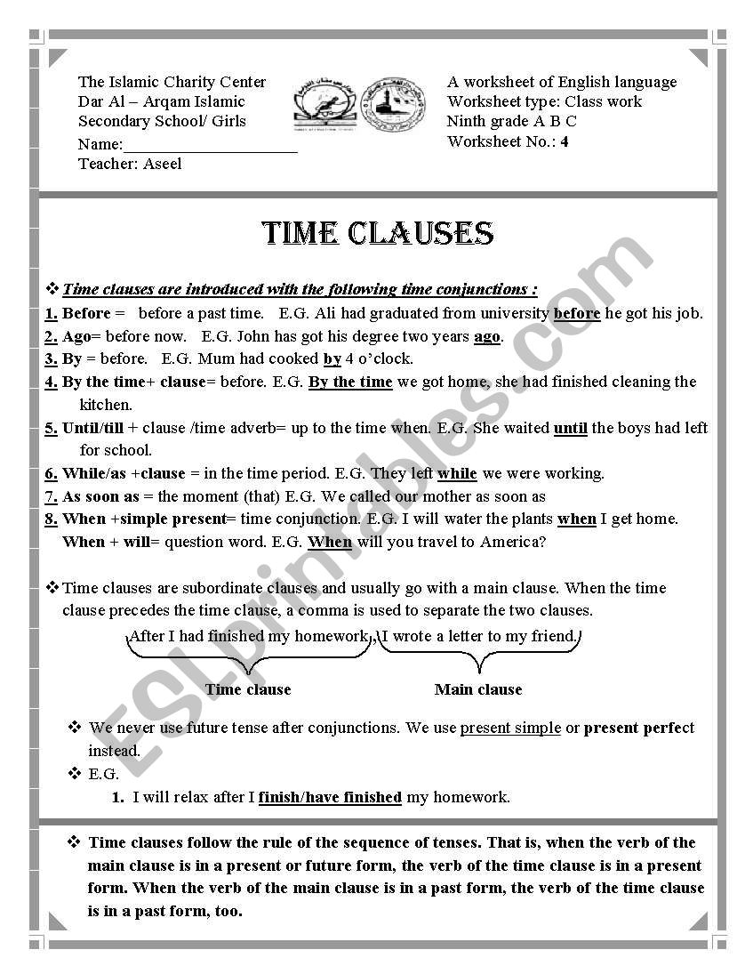 time-clauses-esl-worksheet-by-aseell