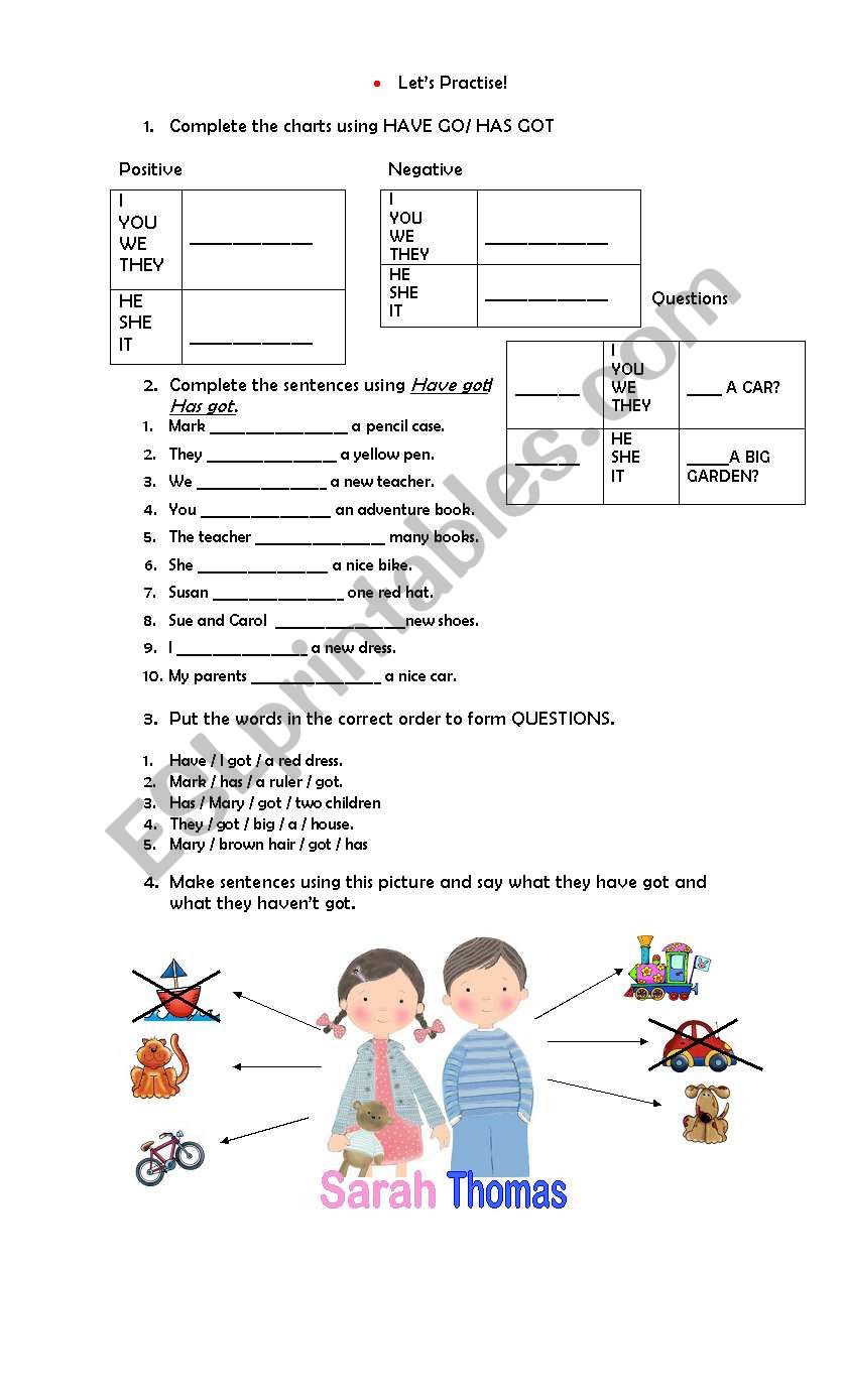 LET´S PRACTISE! - ESL worksheet by CaroS.