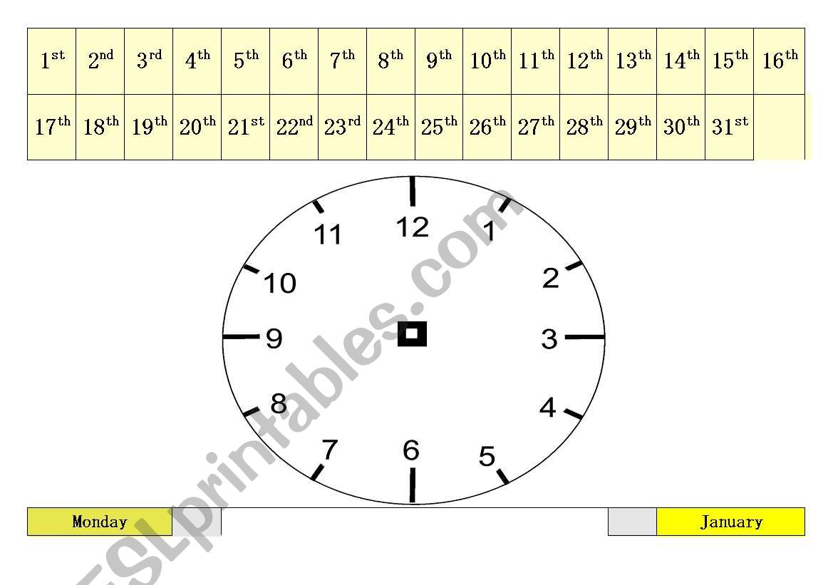 Calendar with date and weather details