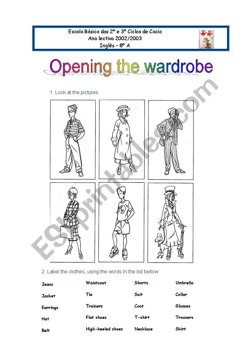 clothes worksheet