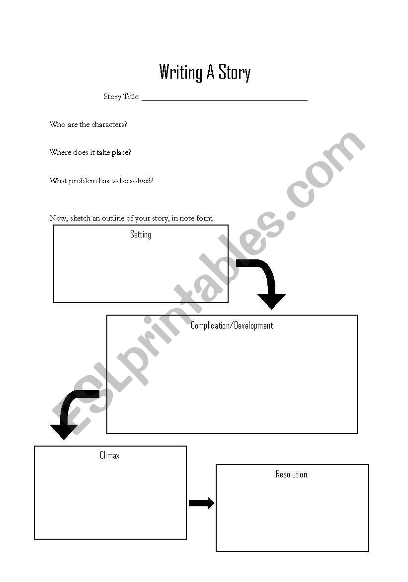 Draft for story-writing worksheet