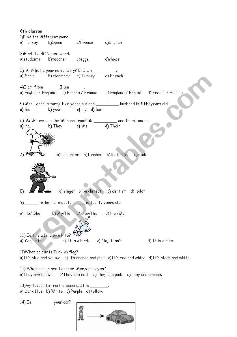 6th degree quiz worksheet